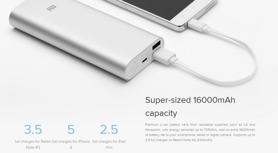 Xiaomi Mi Power Bank 16000 mAh