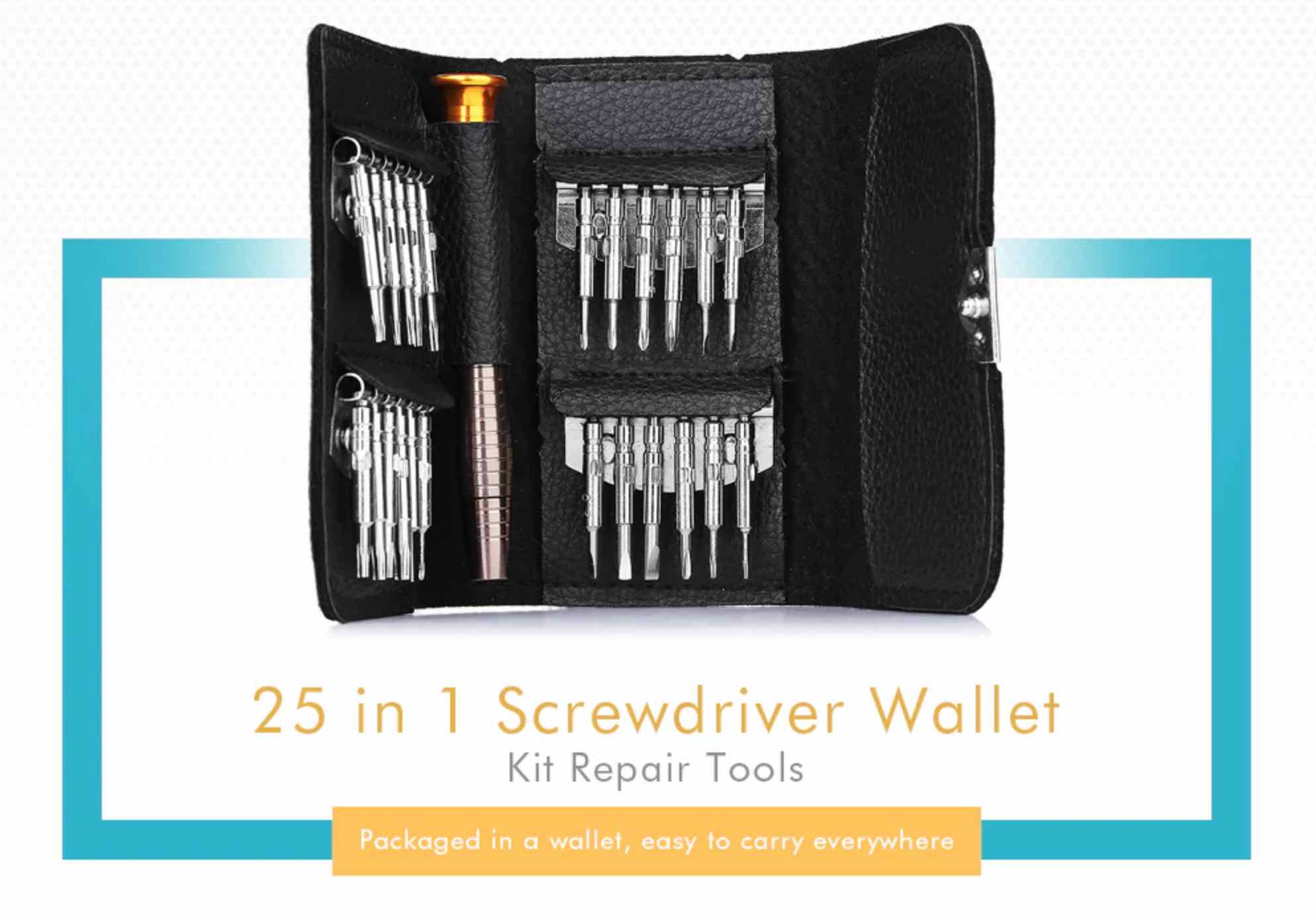 Gearbest: 25 in 1 Screwdriver Wallet Kit Repair Tools Gearbest: 25 in 1 Screwdriver Wallet Kit Repair Tools