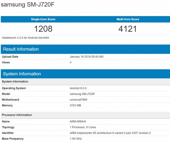 Бюджетний Samsung Galaxy J8 2018 було помічено в бенчмарках