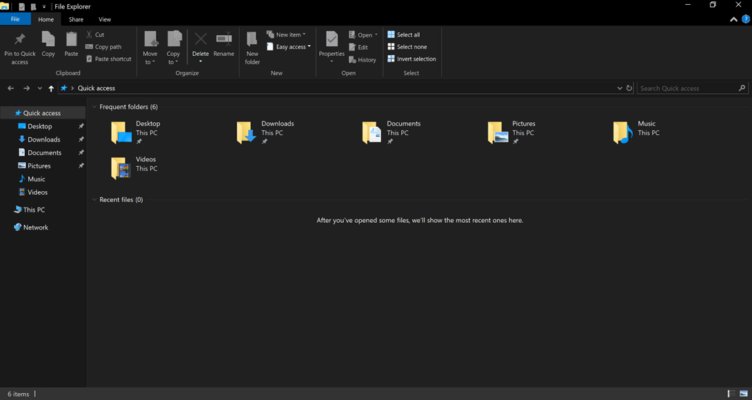 Windows 10 отримую темну тему для файлового провідника