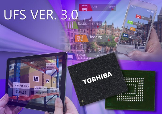 Toshiba представила вбудовані накопичувачі UFS 3.0