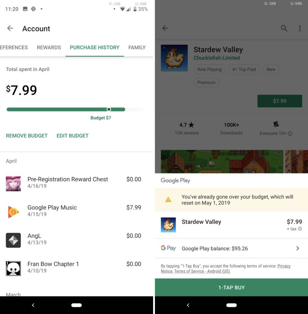 Google Play отримав функцію для контролю бюджету