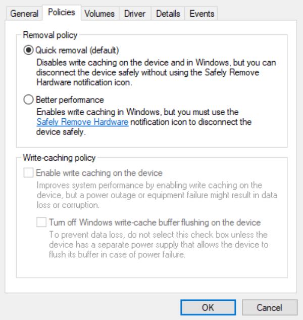 Windows 10 отримає режим швидкого вилучення флешок