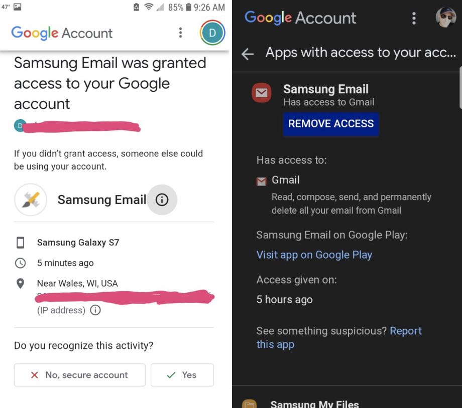 Samsung просить не панікувати через лист від Google