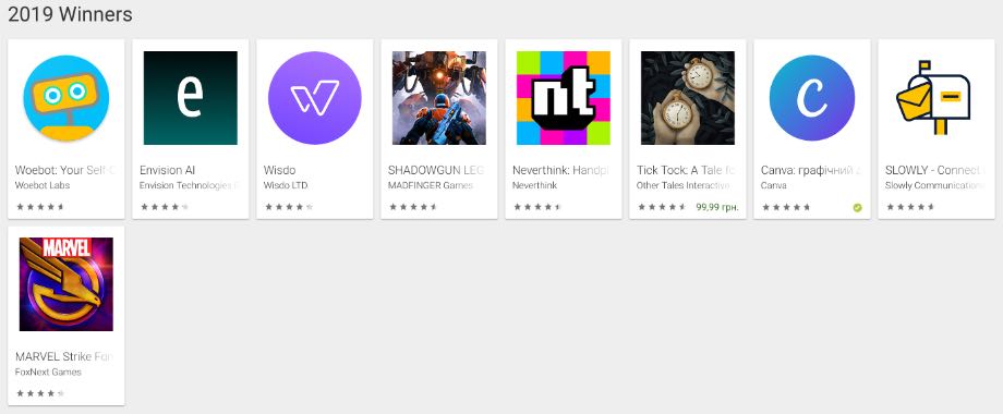 Google Play Awards 2019: відомі найкращі програми на Android