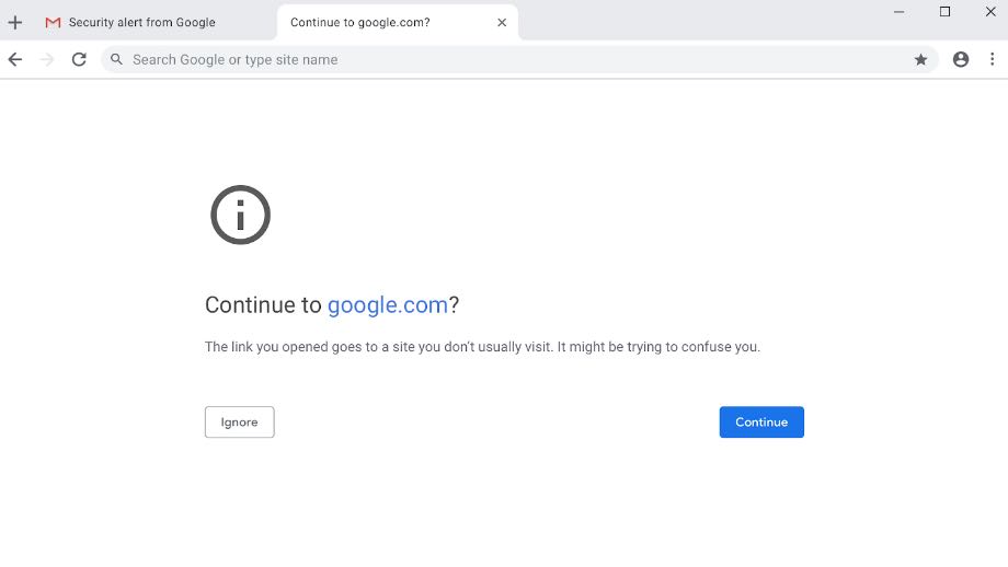 Chrome 75 повідомлятиме про помилку в адресі сайту