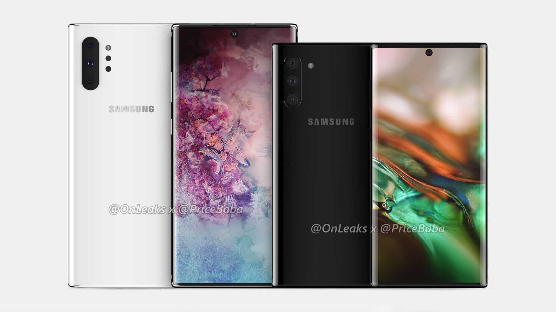 Samsung Galaxy Note10 та Note10 Pro порівняли на рендерах