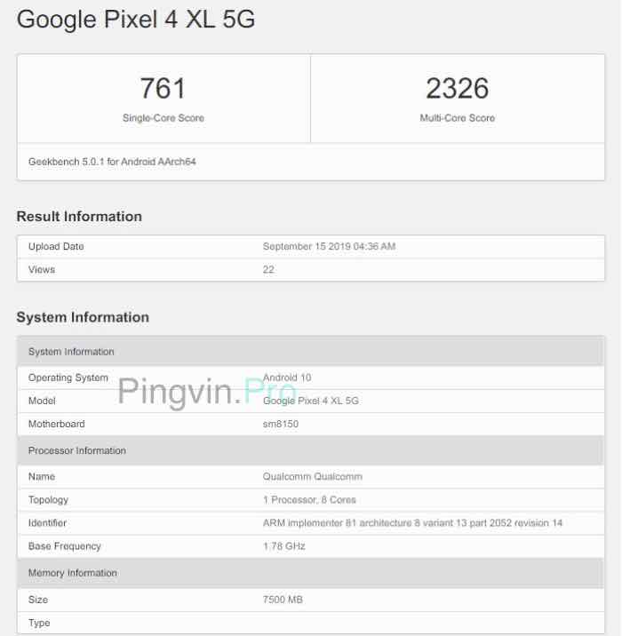 Google Pixel 4 XL 5G
