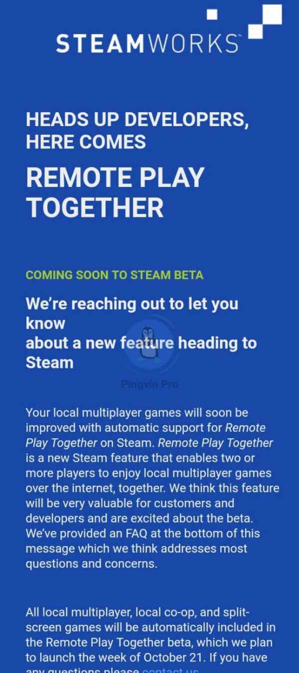 Steam запускає нову функцію Remote Play Together