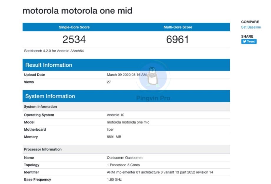 Motorola Moto One Mid
