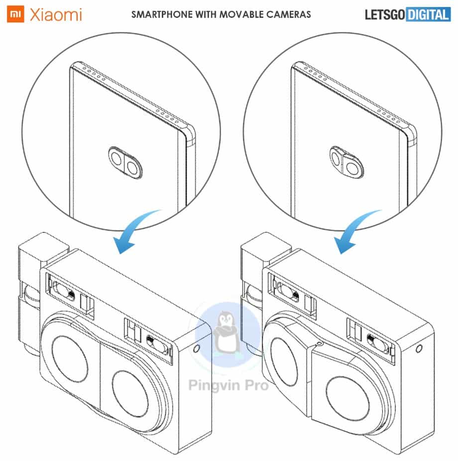 Xiaomi запатентувала смартфон з поворотною камерою