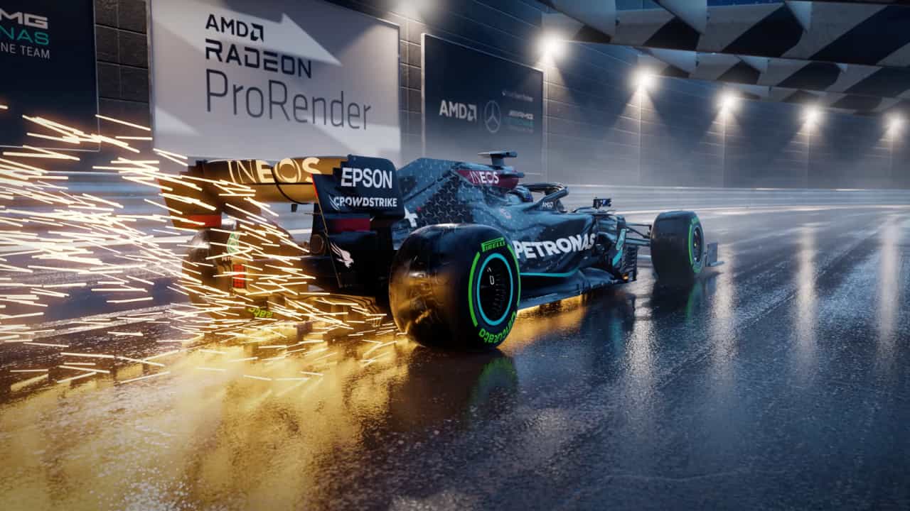 AMD Radeon ProRender Mercedes-AMG F1 W11 EQ Performance