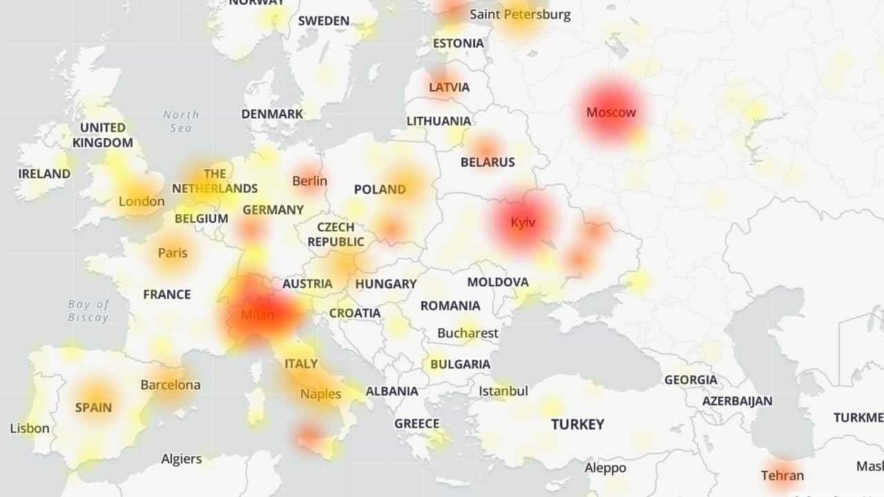 Telegram перестав працювати в Україні та інших країнах Європи