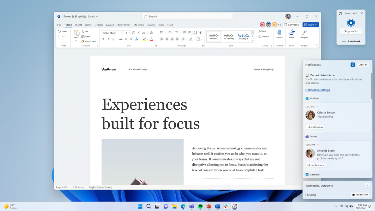 Windows 11 - Фокус (Windows Focus)