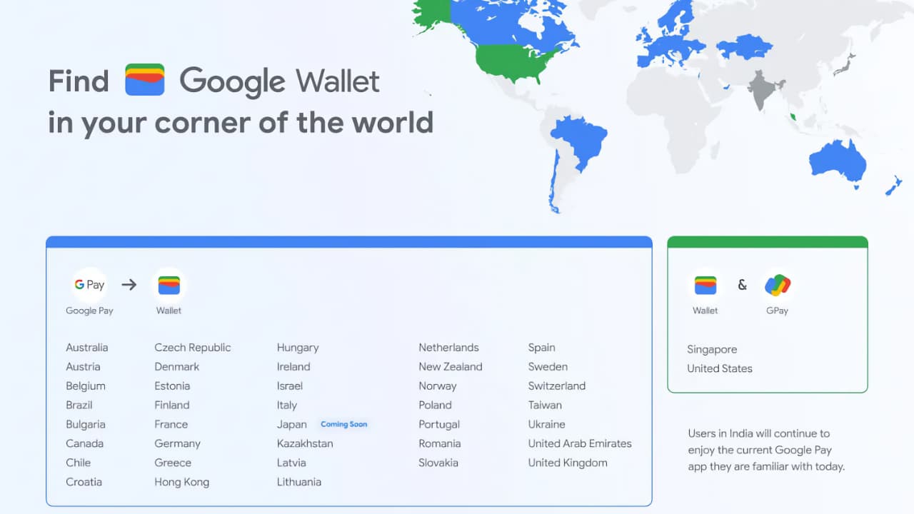 Google Wallet замінить Google Pay: перелік країн