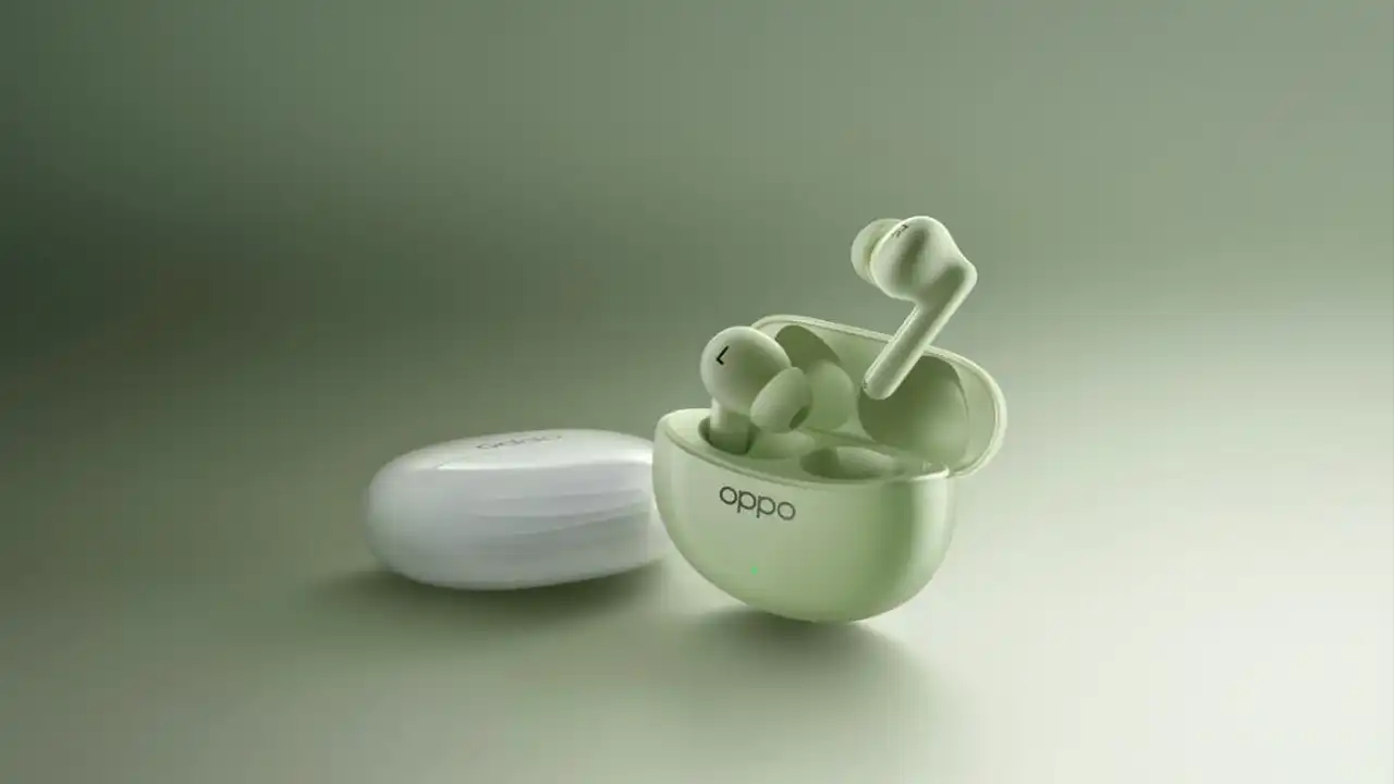 OPPO Enco Air3 Pro зелені та білі