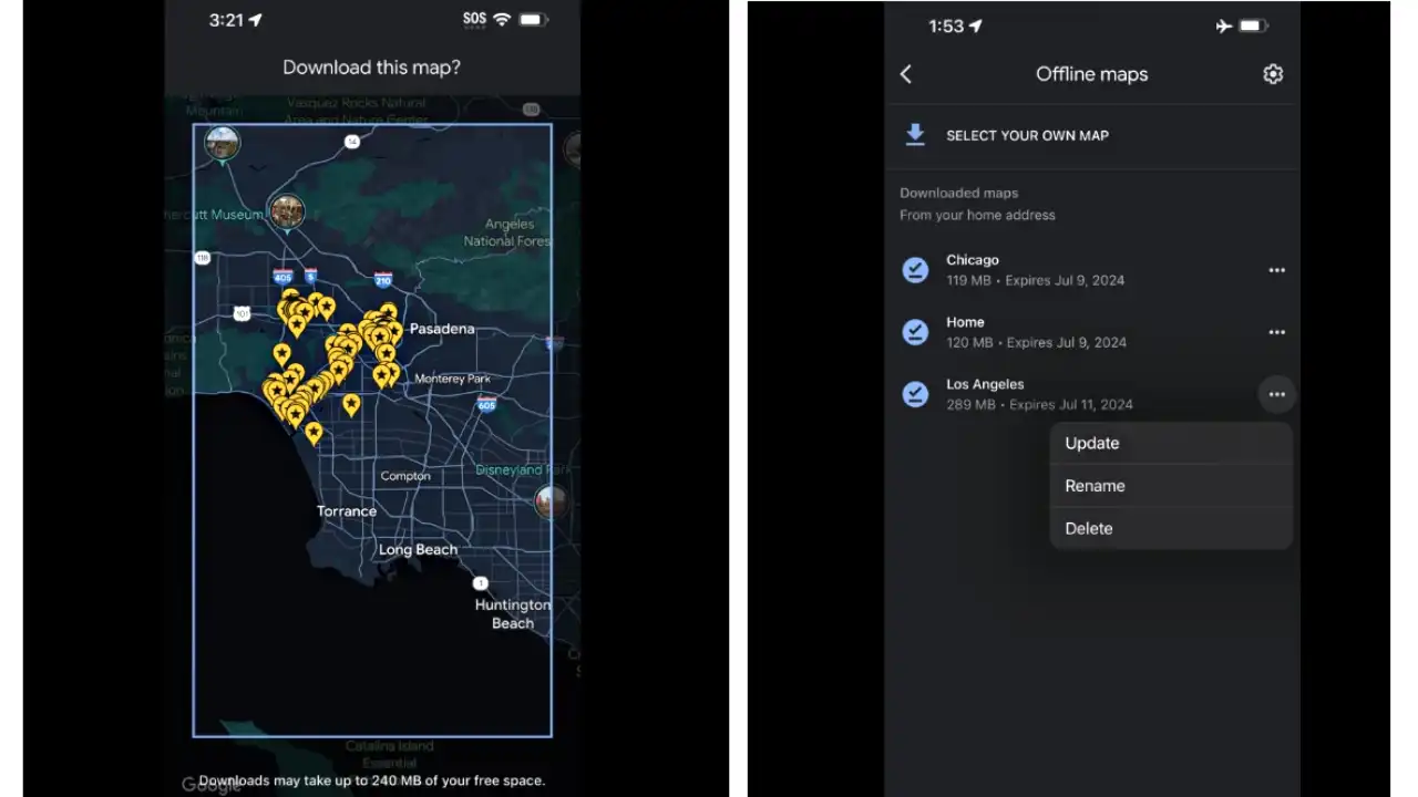 Apple Maps Офлайн-карти iOS 17
