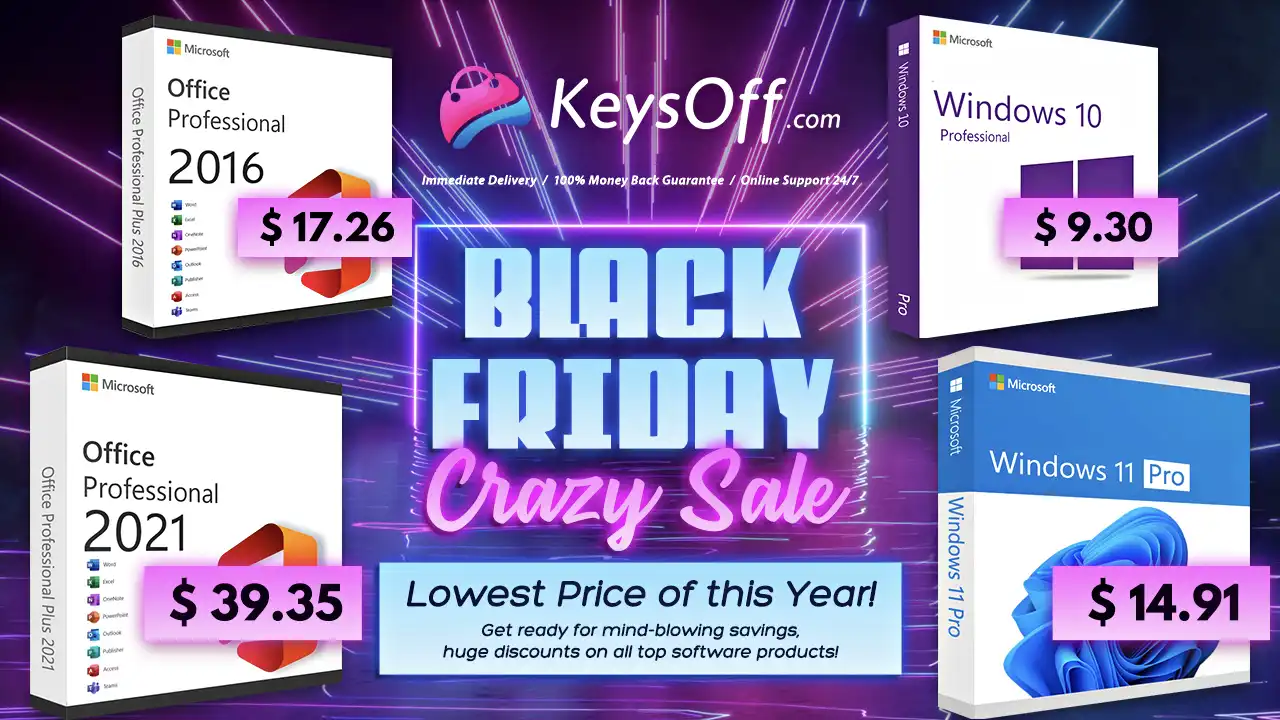 Windows 11 Pro - розпродаж Чорна пʼятниця від Keysoff
